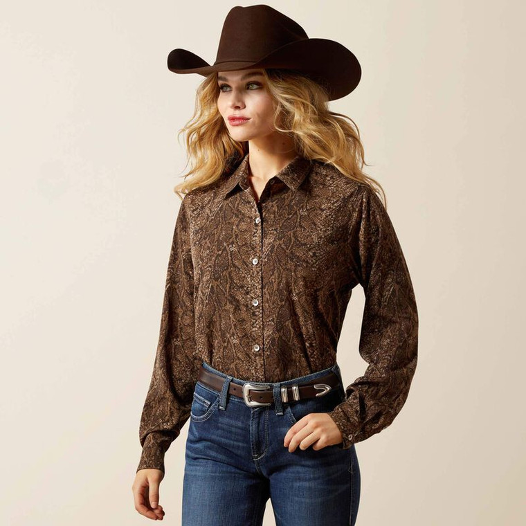 Ariat Women's Desert Snake Print Homestyle Shirt