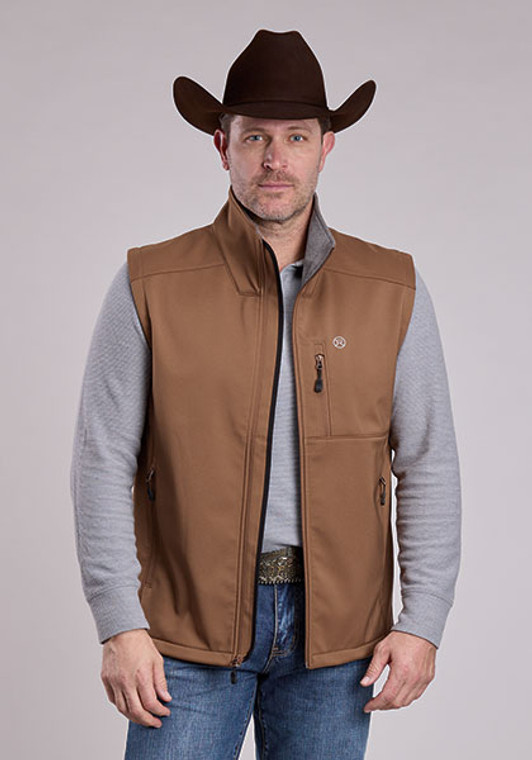 Roper Men's Ripstop Tobacco Soft Shell Vest