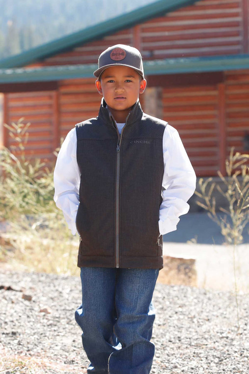 Cinch Boy's Brown Bonded Vest