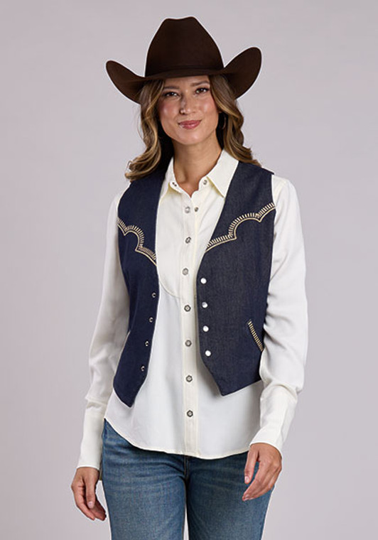 Stetson Women's Dark Rinse Denim Vest