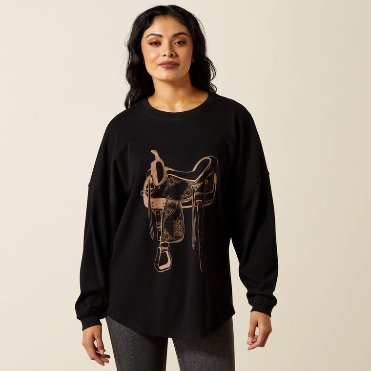 Ariat Women's Black Canvas Oversized T-Shirt