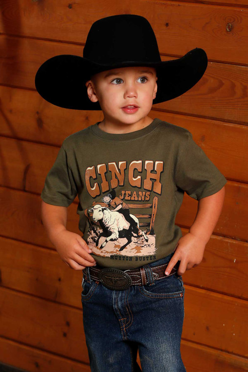 Cinch Infant Boy's Olive Mutton Buston T-Shirt