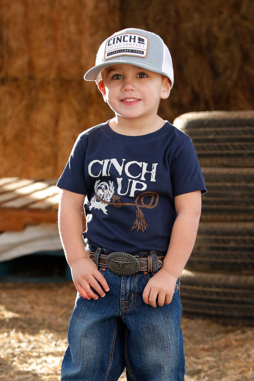 Cinch Toddler Boy's Navy Cinch Up Tee