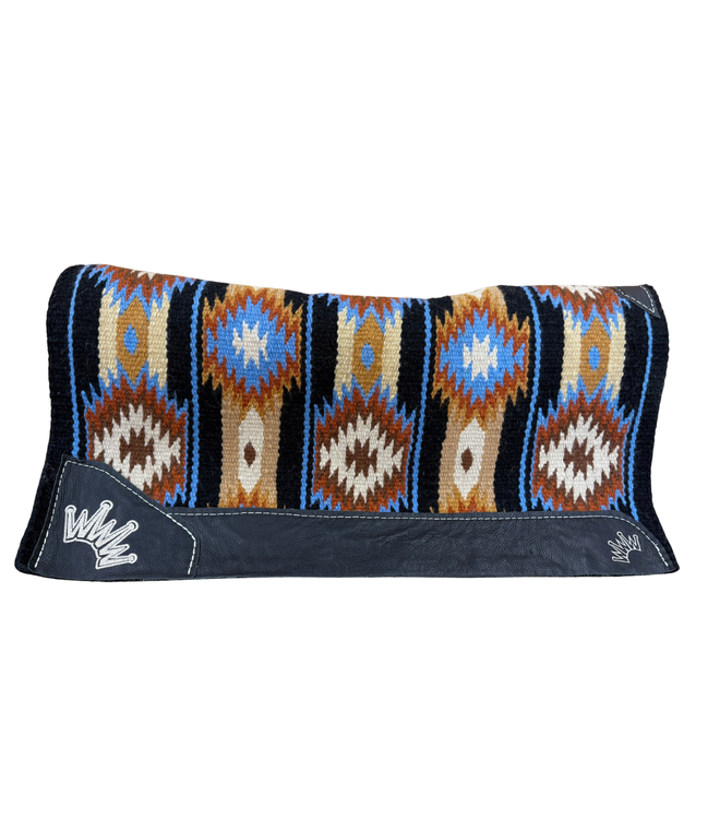 Best Ever Pad 34X38 3/4" Thick Kush Two by Two Beige Blue Navajo Saddle Pad