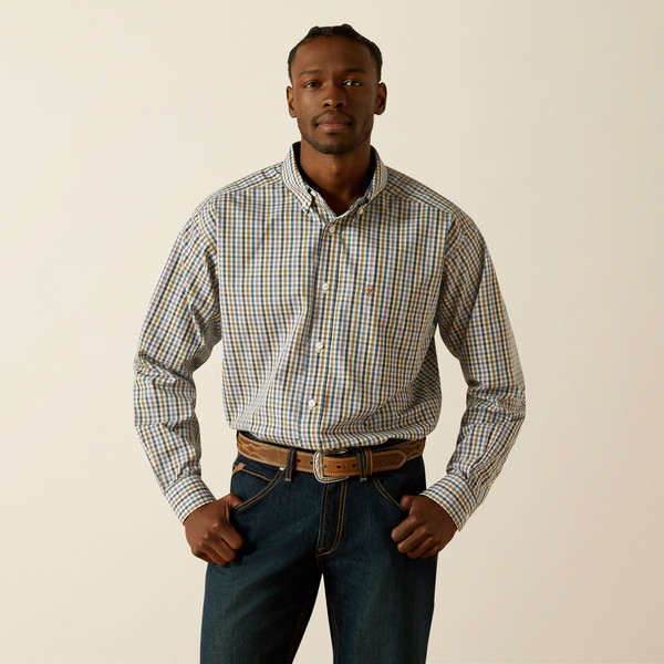 Ariat Men's Purple Wrinkle Free Dusty Long Sleeve Shirt