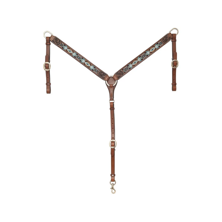 Circle Y Buckskin Beaded Breast Collar