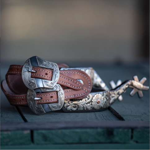 Martin Saddlery Harness Leather Salinas Buckle Cowboy Spur Straps