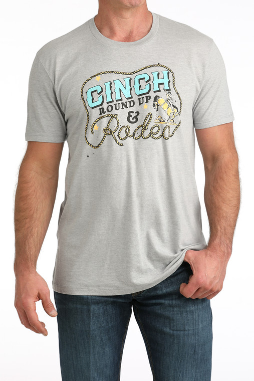 Cinch Men's Grey Round Up Rodeo T-Shirt