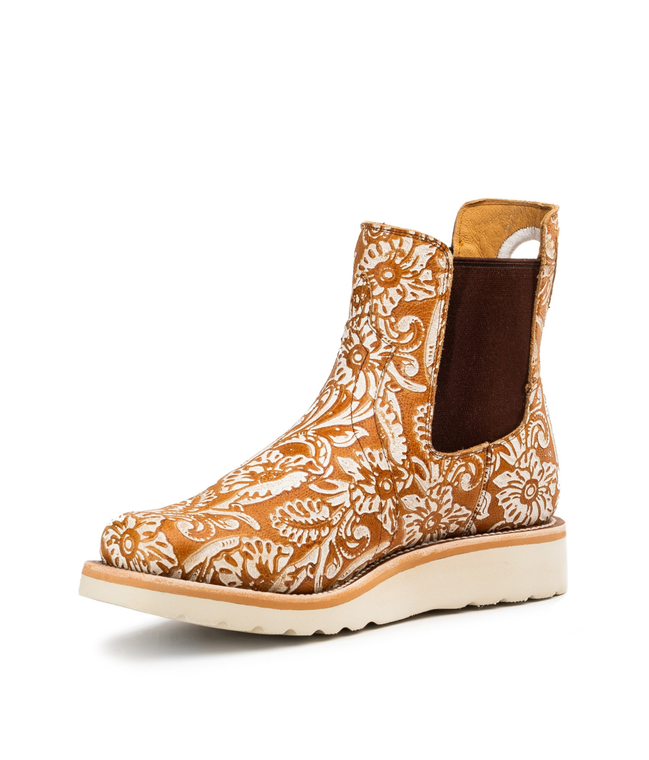 Macie Bean Women's Talcum Tan 6" Swedge Bootie