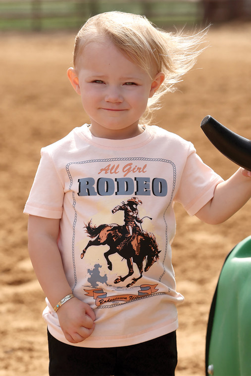 Cruel Girl Toddler Pink All Girl Rodeo Graphic Tee
