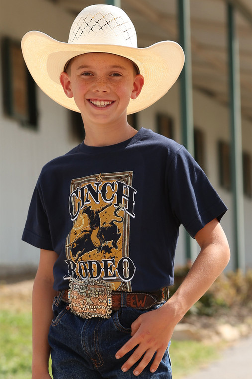 Cinch Boy's Navy Rodeo Graphic Tee