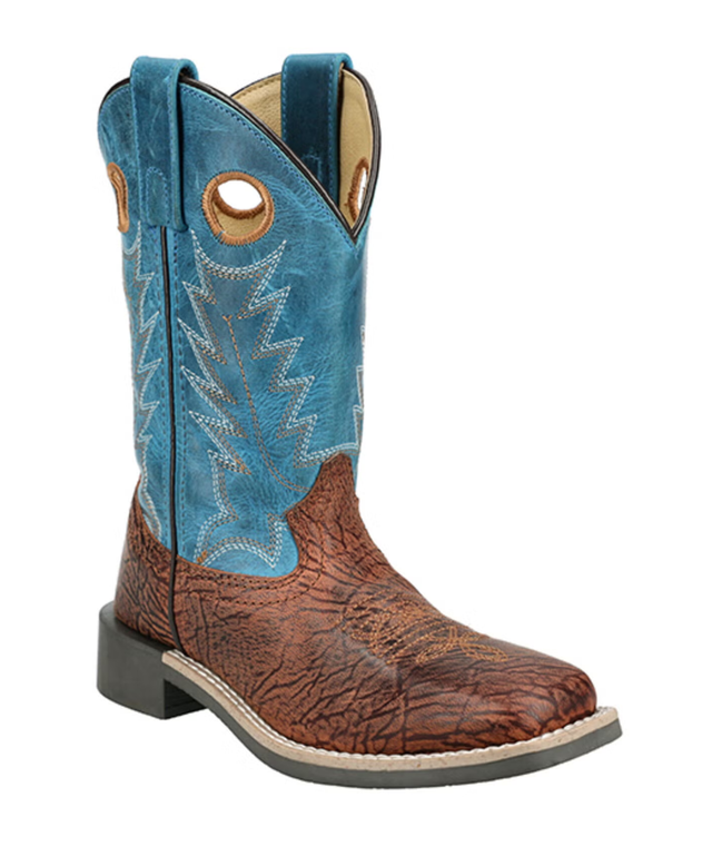 Smoky Mountain Kids' Blue Frontier Square Toe Boots