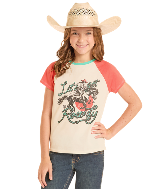 Rock & Roll Girl's Natural Rowdy Graphic T-Shirt