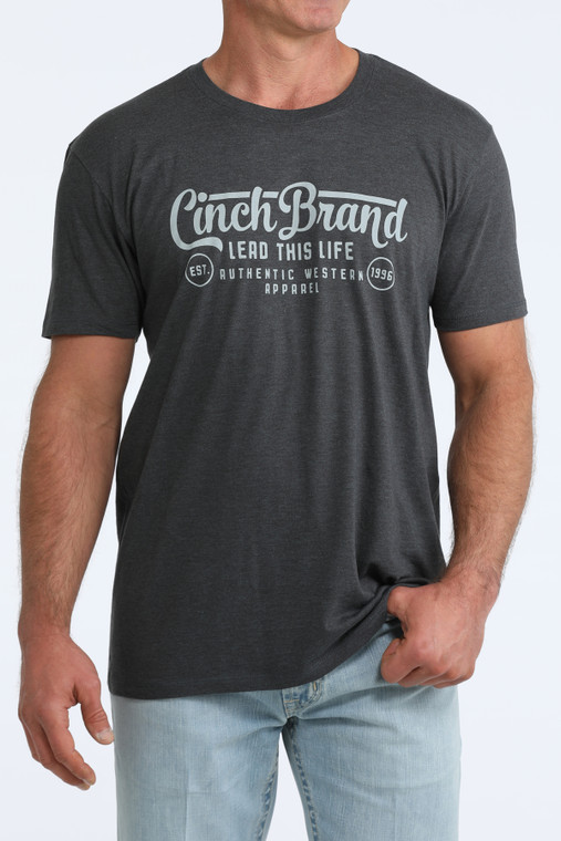 Cinch Men's Brand Charcoal Short Sleeve T-Shirt