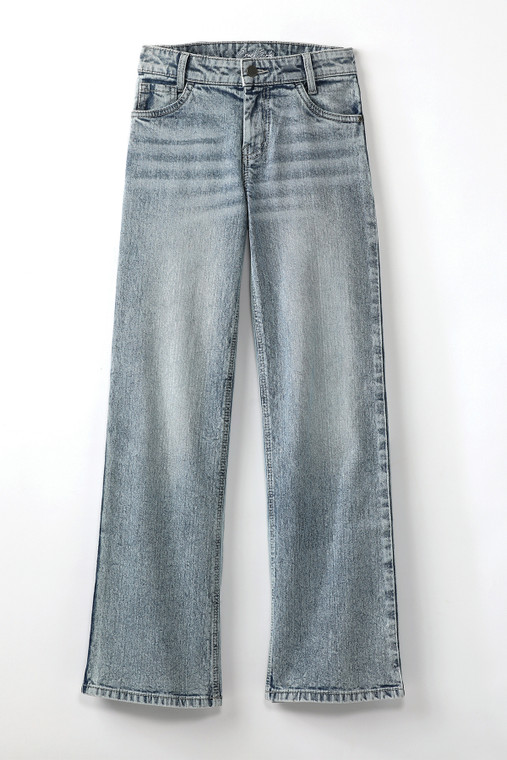 Cruel Girl's Light Stonewash Wide Leg Jean
