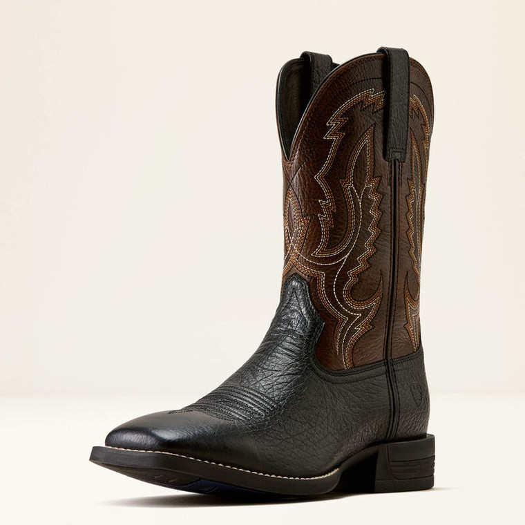 Ariat Men's Black Steadfast Wide Square Toe Cowboy Boots