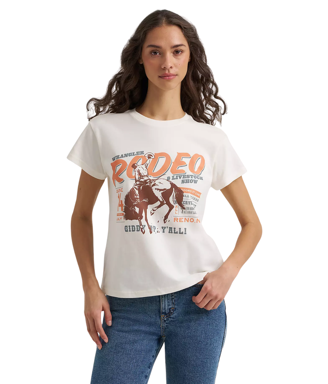 Wrangler Women's Giddy Up Retro Reg Fit Graphic Tee