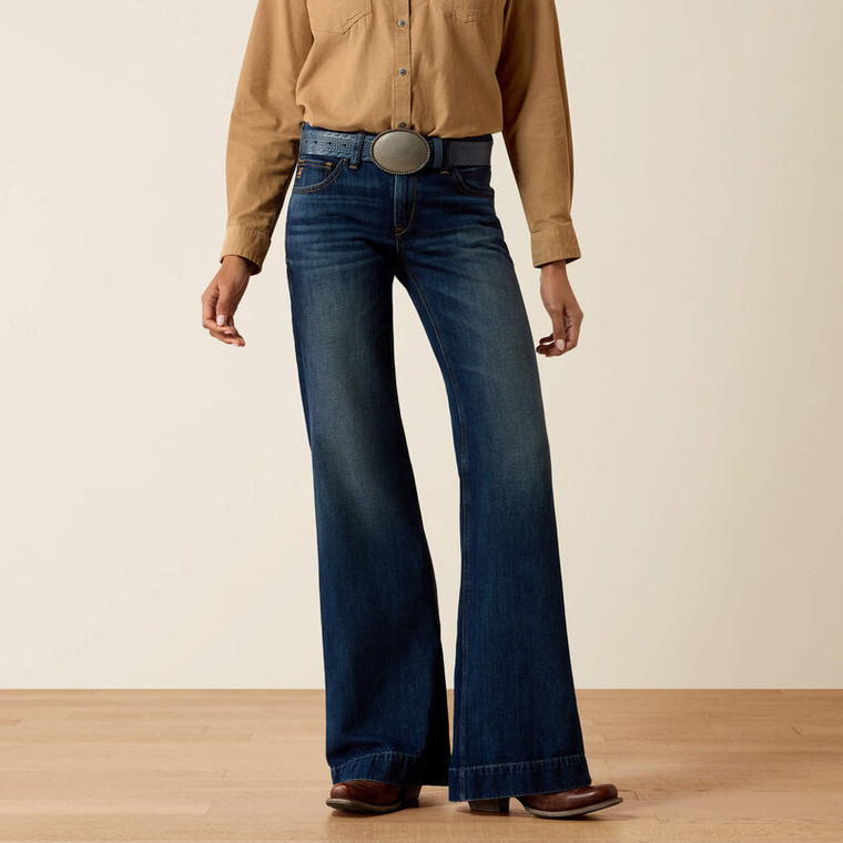 Ariat Women's Atmore Perfect Rise Petra Flipside Wide Leg Jeans