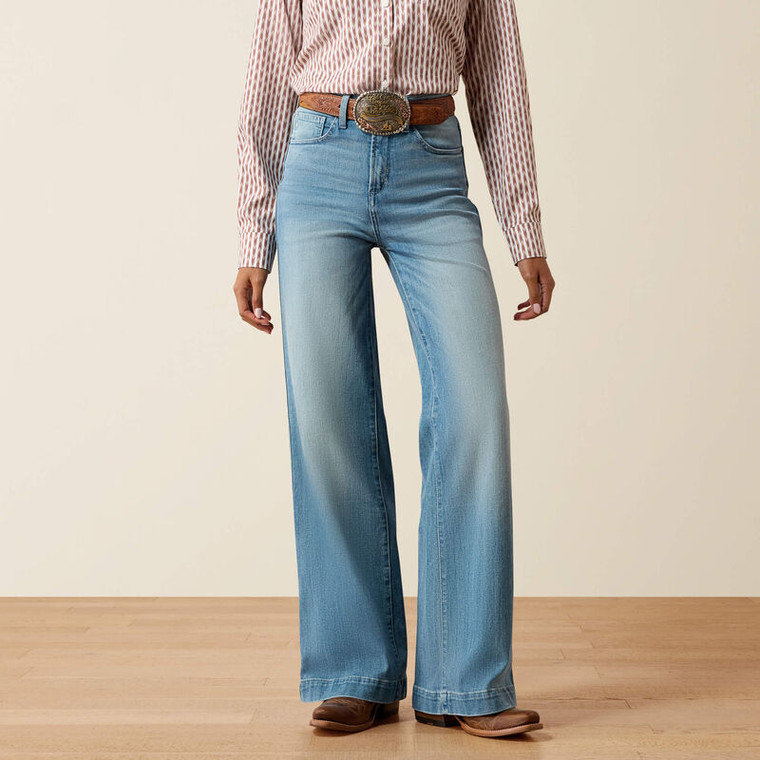 Ariat Women's Oklahoma Ultra High Rise Luana Wide Leg Jeans