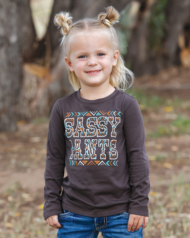 Cruel Toddler Girl's Brown Sassy Pants Shirt