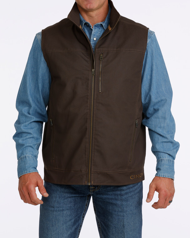 Cinch Men's Brown Concealed Carry Canvas Vest