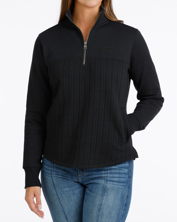 Cinch Women's Black 1/4 Zip Pullover