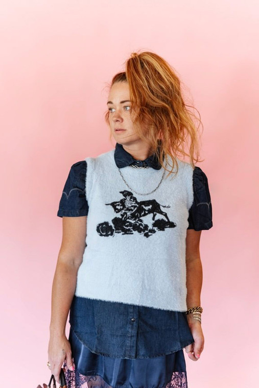 Women's Fuzz Ranch Wrangler Sweater Vest