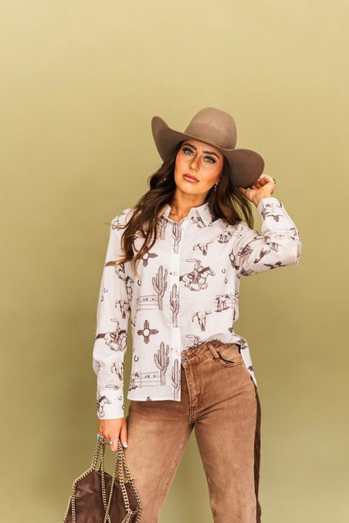 Women's Fast Hand Button Down Shirt