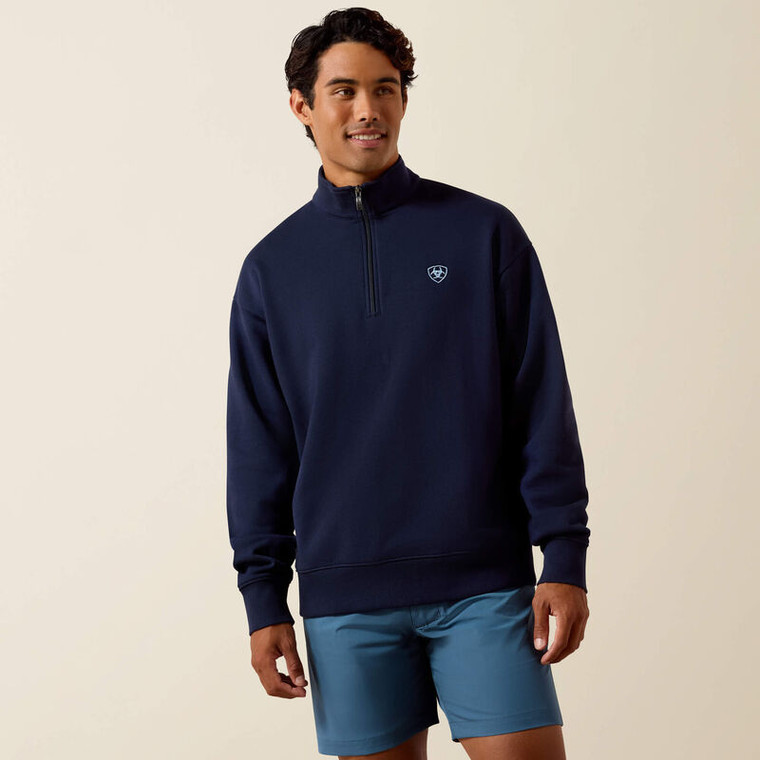 Ariat Men's Navy 1/4 Zip Sweatshirt