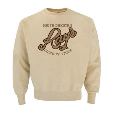 Ray's Tan Embroidered Logo Crew Sweatshirt