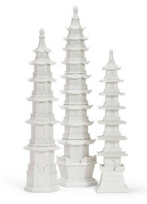 TWO'S COMPANY WHITE PAGODAS INDIVIDUAL