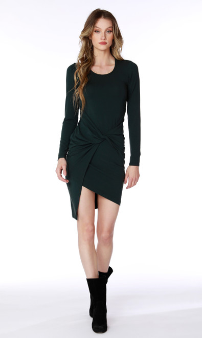 Spanx Airessentials Long Sleeve Knit Shift Dress in Green