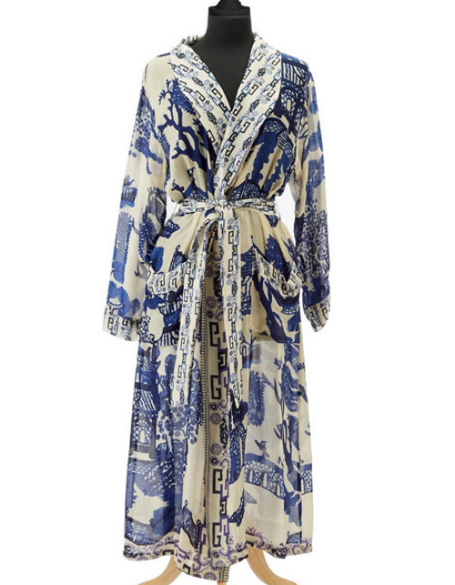 Two's Company  Giant Willow Blue Robe Gown / Blue