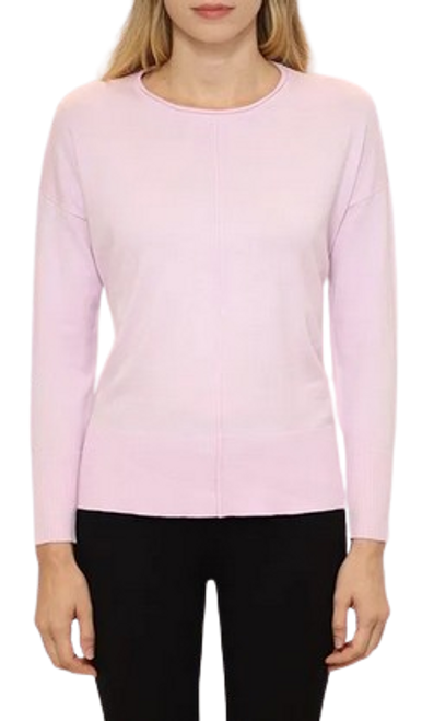 Metric Knits Crew Neck Sweater / Cool Pink