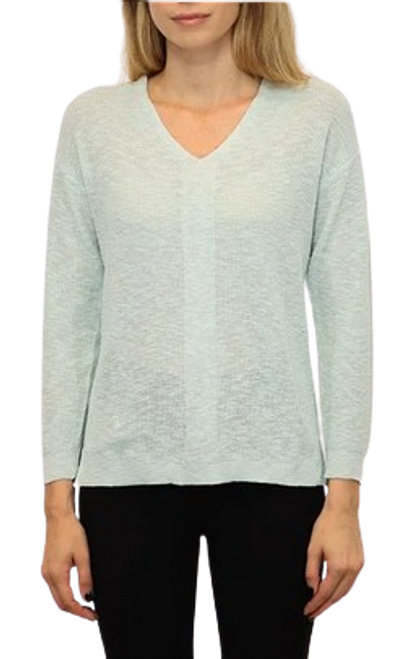 Metric Knits V Neck Pullover / Cool Blue