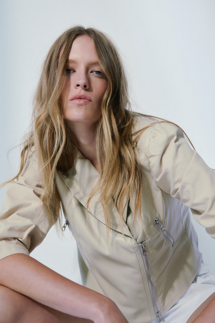 Melissa Nepton Clover Faux Leather / Khaki Jacket