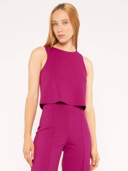 Ripley Rader Ponte Knit Tank Top / Fuchsia