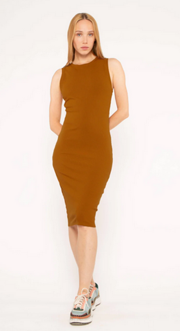 Ripley Rader Rib Tank Midi Dress / Copper