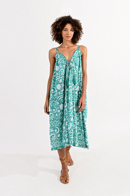 Molly Bracken Meera Woven Dress / Turquoise