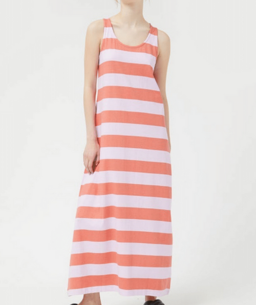 CF Stripe Cotton Maxi Dress