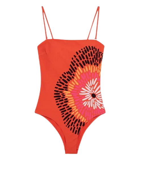 CF Jacaranda Oange & Blk One Piece Suit