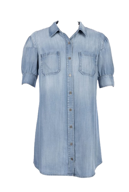 Kut Sylvia Button Down Shirt Dress / Medium Wash 