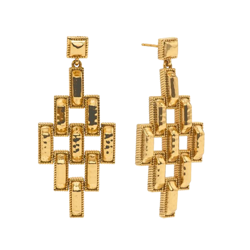 Capucine De Wulf Pathway Post Drop Earrings Gold