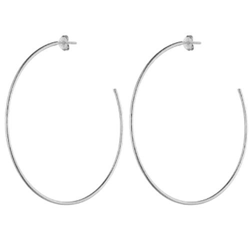 Sheila Fajl Jillian Hoops Brushed Silver