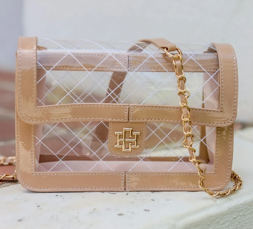 MC Quinn Quilted Clear Bag / Nude Patent