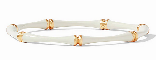 JULIE VOS BAMBOO BANGLE , IVORY ENAMEL