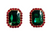 PINK REEF EMERALD STUD EARRINGS