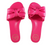 Solei Sea Rafie Bow Slide Sandal- Hotpink