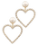 MC Crystal Heart & Pearl Earrings