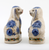  STAFFORDSHIRE BUNNY HARES- BLUE - PAIR